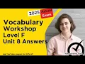 Vocabulary Workshop Level F Unit 8 Answers