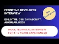 UI Frontend LIVE Interview Mock Interview ES6 HTML CSS JavaScript Angular RxJS Web