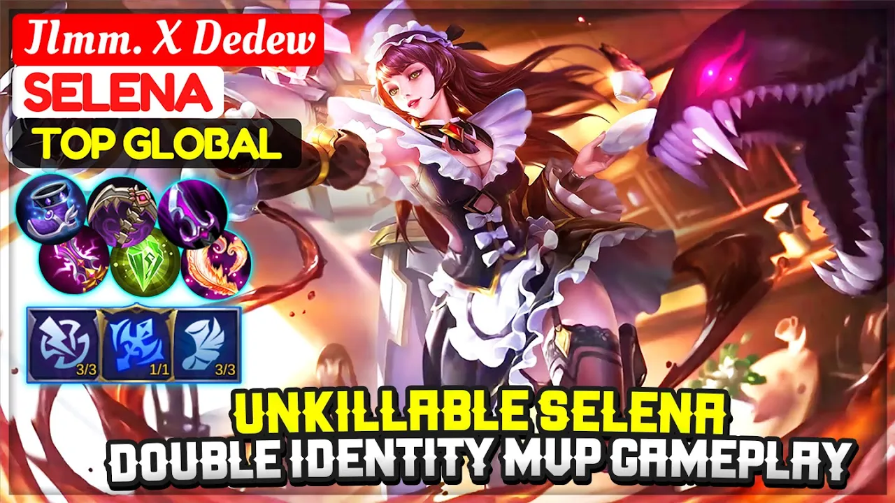 Unkillable Selena, Double Identity MVP Gameplay [ Top Global Selena ] JImm. X Dedew - Mobile Legends