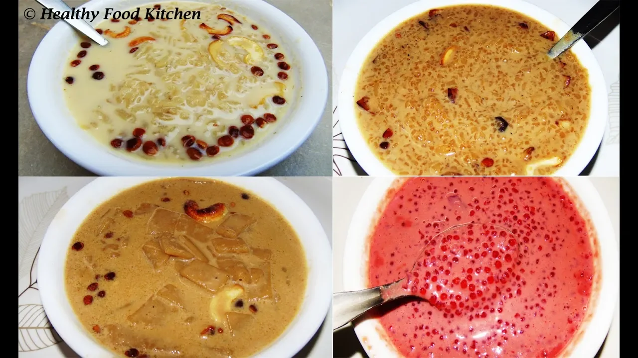 Payasam Recipes in Tamil/Different Types of Payasam Recipes/Kheer Recipes/Javvarisi Payasam
