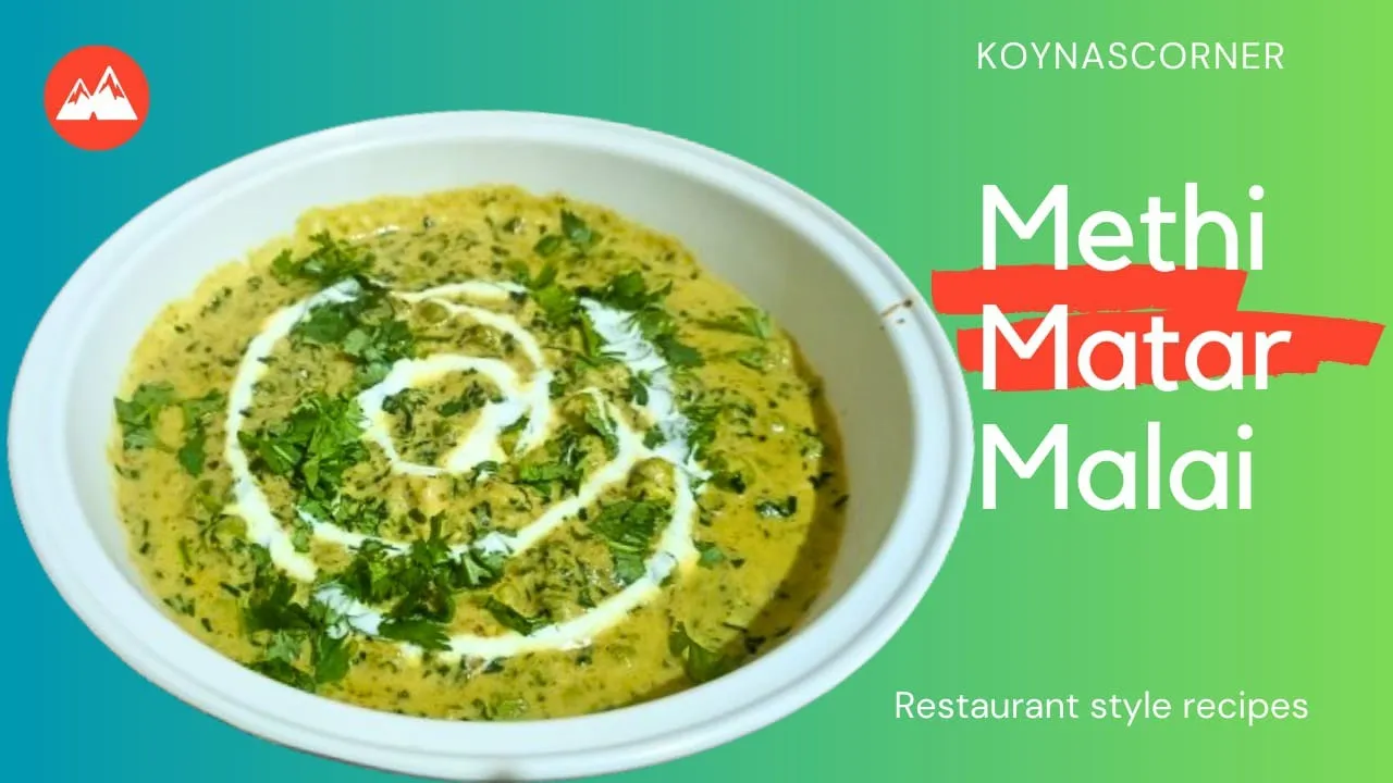 Methi Matar Malai Recipe    Restaurant style Methi Mutter Malai ki recipe    recipes video