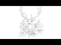 Deer Coloring Pages for Adults