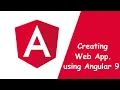 Creating Web Application using angular 9