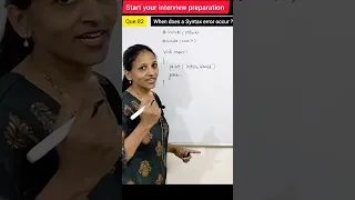 Programming interview question 82 When does a Syntax Error occur
