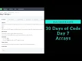 Array HackerRank Day 07 Python