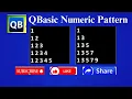 Qbasic tutorial to Print Numberic Pattern Numeric Pattern In Qbasic in Hindi