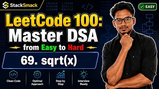 LeetCode 69 Solved Sqrt x Binary Search Approach Java Solution Easy DSA