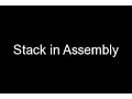 Stack in Assembly