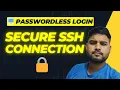 Setup SSH Connection Between Two Remote Machines Passwordless SSH Access AWS Example Hindi