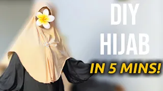 how to cut and sew instant hijab in 5 minutes