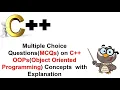 C MCQs OOPs MCQs Object Oriented Programming MCQs with Explanation Part 1