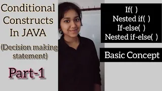 Class 9th ICSE l Conditional Constructs in JAVA Decision making statement l Part-1 l in Hindi