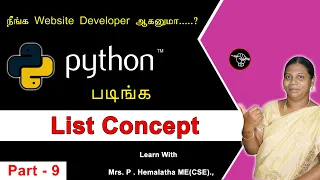 Learn Python - Part 9 List Concept in Python Detailly Explained in Tamil