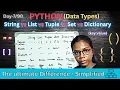 Day - AI DS and ML complete course for beginners in English Hire Ready Data Types in Python