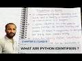 What are Identifier in Python with Example Python Programming Tutorials - CSE GYAN