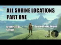 ALL SHRINE LOCATIONS PART 1 Great Plateau Dueling Peaks Region Shrines 1-13