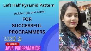 Left Half Pyramid Pattern In Java Pyramid Pattern