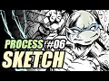 Teenage Mutant Ninja Turtles Sketch - Inking Process Time Lapse CEART