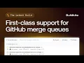 First-Class Support for GitHub Merge Queues