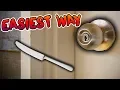 EASY WAY HOW TO UNLOCK ANY DOOR USING A BUTTERKNIFE