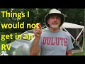Things I would not get in an RV Vistabule Teardrop Trailer RV