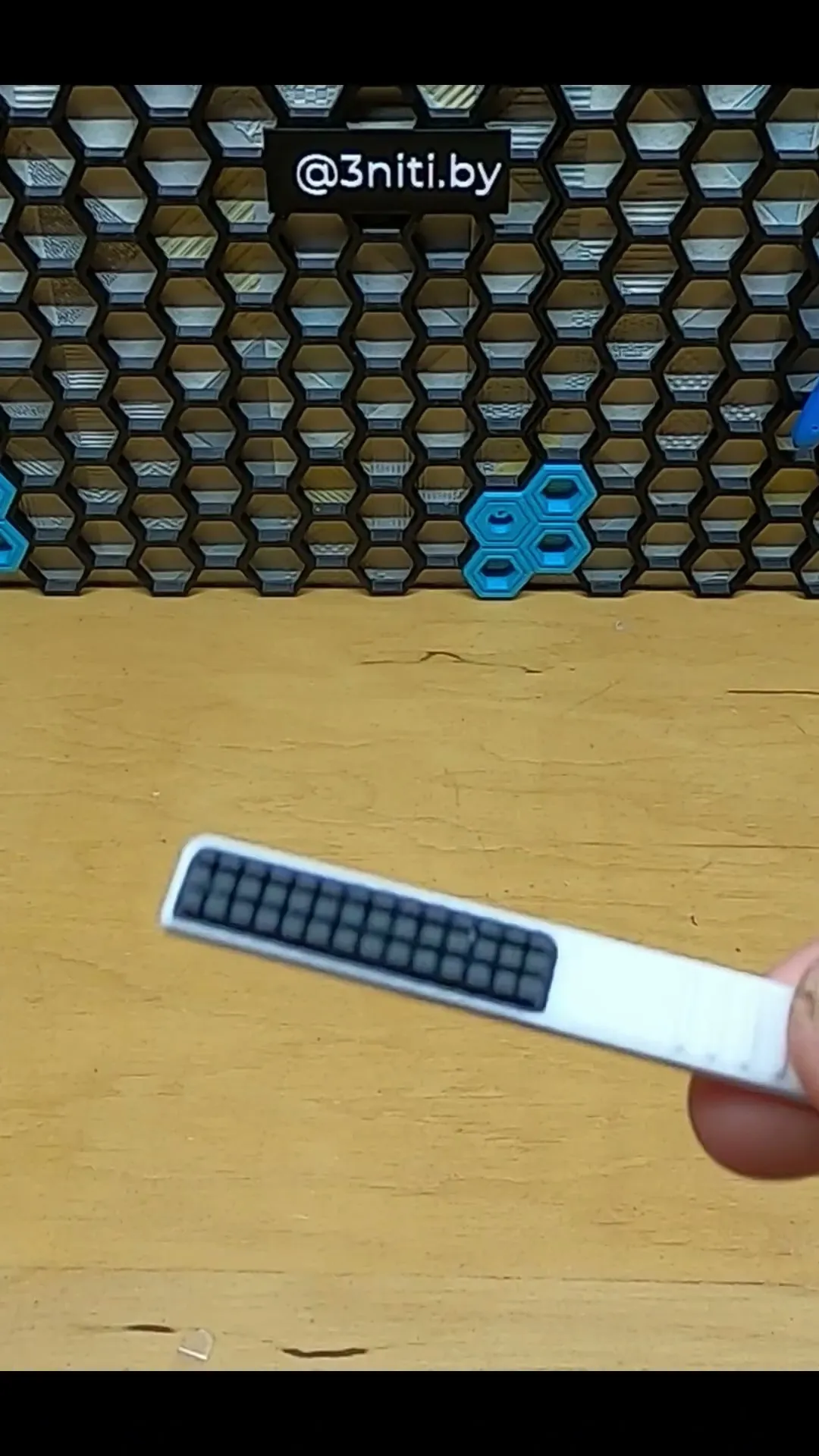 nozzle cleaning brush from spare rubber from bambulab a1