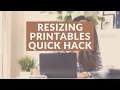 How to Resize and Print an A5 Planner Printable to US Letter