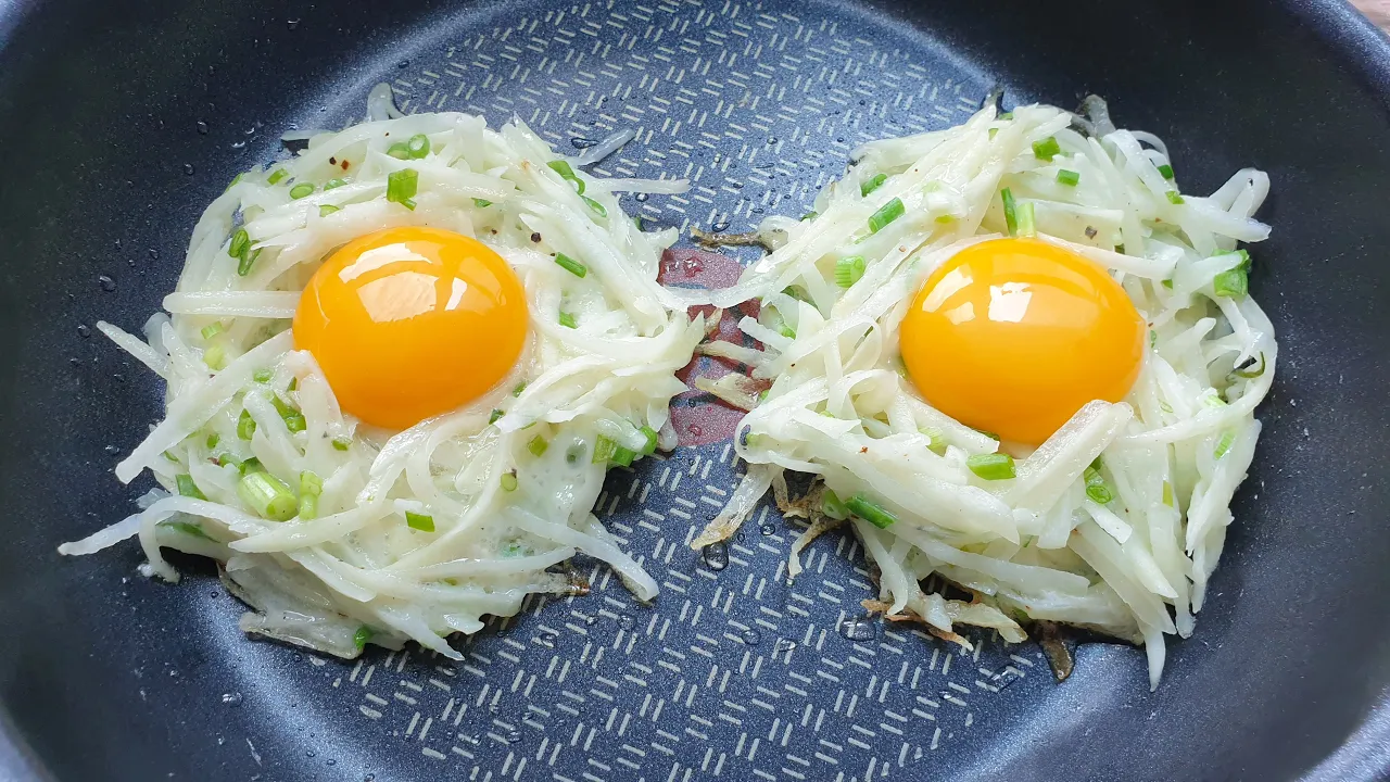 감자채 계란 구이