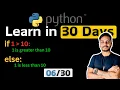 Python for Data Engineers Data Analysts If Else Statement Tutorials Beginners 30