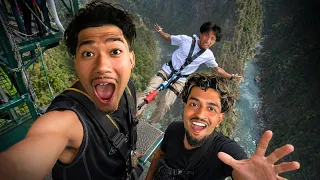 we tried the world s second highest bungee jump