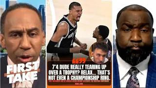 FIRST TAKE | Thunder are a dirty team of cheaters! - Stephen A. rips Chet after elimination by Spurs