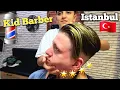 Turkish Head Massage by 15 yr old Kid Barber Istanbul