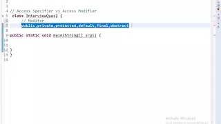 Core Java Interview Question Access Specifiers vs Access Modifiers