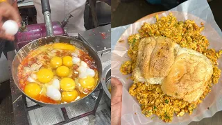 Mumbai Style Egg Bhurji Pav at CST | Mumbai Street Food