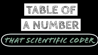 Java code to print table of a number in table format
