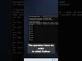 Python Lesson 2 - Arithmetic Operators