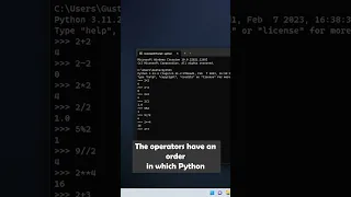 Python Lesson 2 - Arithmetic Operators