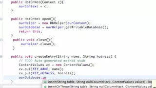 Android Application Development 117 Inserting Data into SQLite Database
