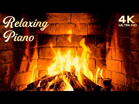 Download MP3 🔥 Crackling Fireplace \u0026 Relaxing Piano Music Ambience - Warm and Cozy Study Music Ambience