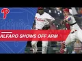 Alfaro shows off his strong arm against Atlanta