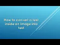 3 Easy steps to convert an Image into text using Python