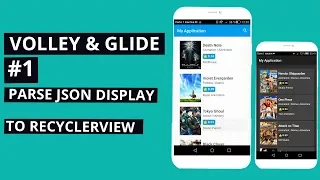 Volley Glide Tutorial Parse JSON and display content to recyclerview Android studio Tutorial