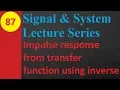 1 Impulse Response from Transfer Function Using Inverse Laplace Transform