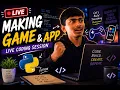 LIVE MAKING A PYTHON GAME ON LIVE