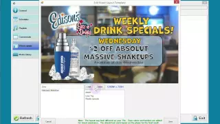 Full screen slideshow layout