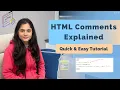HTML Comments Explained How to Add Comments in HTML for Beginners Quick Easy Tutorial Lec-05