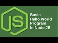 Basic Hello World Program In Node JS Java Inspires