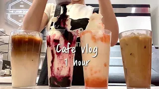 (Sub)💜🌸카페브이로그 1시간 모아보기🌸💜/ cafe vlog collection / asmr / nobgm