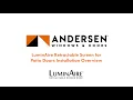 LuminAire Retractable Screen for Patio Doors Installation Overview Andersen Windows Doors