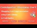 Shopping Cart Implementation in CodeIgniter